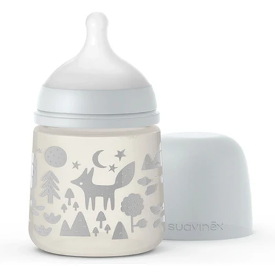 Afbeelding van suavinex zuigfles fox grijs +0m 150 ml