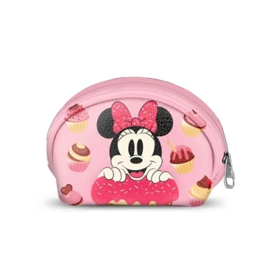 Afbeelding van Disney Minnie Mouse Muffin portemonnee, ovaal, casual, roze, 12 x 9 cm, één maat, Casual ovale portemonnee