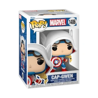 Afbeelding van Funko Pop! Marvel: SGGV, Captain Capt. America Gwen Marvel Comics Stripfiguren, vinyl verzamelfiguur, cadeau idee, officieel product, speelgoed voor kinderen en volwassenen