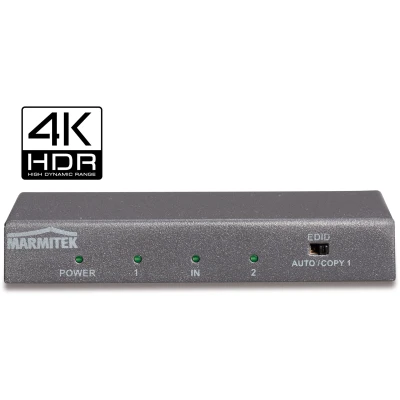 Afbeelding van Marmitek Split 612 UHD 2.0 HDMI splitter 4K 60Hz 1 in 2 uit ingang uitgangen