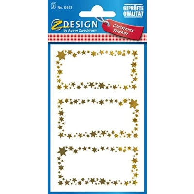 Afbeelding van Avery 52622 etiket Rechthoek Permanent Goud, Wit 6 stuk(s)