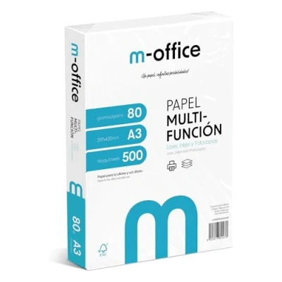 Afbeelding van OFITURIA 500 vellen A3 80 g, multifunctioneel papier voor inkjet en laserprinters, A4 297 x 420 mm, ideaal kantoor thuis · m (500 vellen)