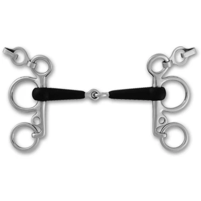 Afbeelding van Stübben Stainless Steel Pelham Rubber Enkel Gebroken 12,5cm