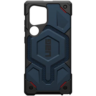 Afbeelding van Urban Armor Gear Monarch Pro Backcover Samsung Galaxy S24 Ultra Kevlar, Blauw MagSafe compatible