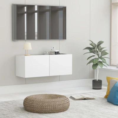Afbeelding van Tv meubel 80x30x30 cm bewerkt hout wit