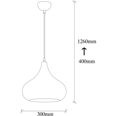 Afbeelding van Saglam 3774 hanglamp 1 lamp Ø30cm zwart/goud
