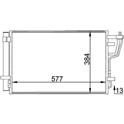 Afbeelding van MAHLE ORIGINAL AC 697 000P Condensor Airco Met droger 577 KIA: cee‘d I Hatchback, Estate, Pro Hatchback