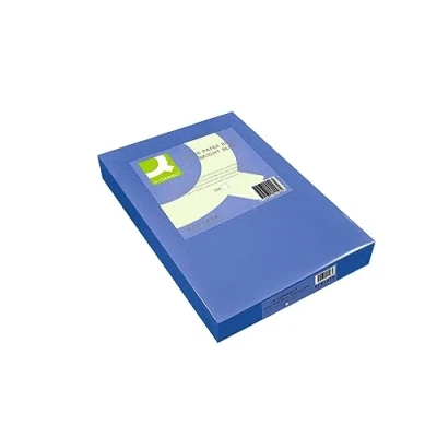 Afbeelding van Q CONNECT gekleurd kopieerpapier, A4, 80g, pak van 500 vel, felblauw 5 stuks