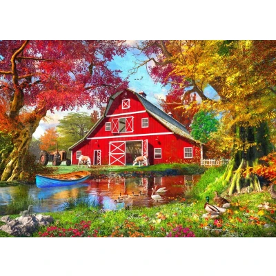 Afbeelding van Bluebird Puzzle Sunny Autumn At The Barn 500 Teile.