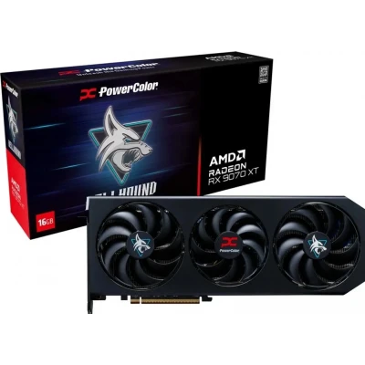 Afbeelding van Powercolor Hellhound AMD Radeon RX 9070 XT Videokaart 16 GB GDDR6 PCI Express 5.0 x16 1x HDMI, 3x DisplayPort