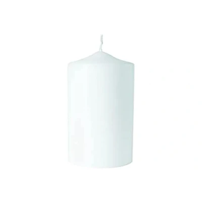 Afbeelding van Rayher Hobby 3140500 stompkaars, rond, wit, lengte 20 cm, 7 cm diameter, 100% paraffine, RAL keurmerk, voor doop en communie, decoratie knutselen
