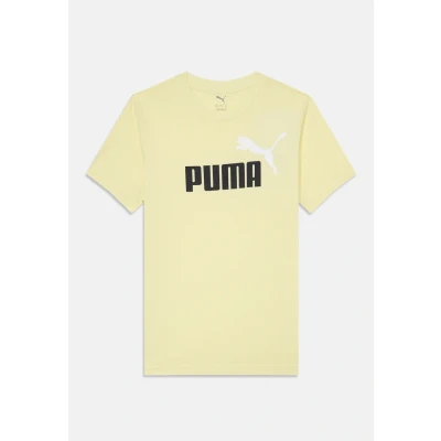 Afbeelding van Puma LOGO TEE Unisex Tshirt print goldcoloured voor kinderen, Maat: 128, Gold/coloured