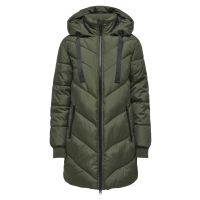 Afbeelding van JDY Jdyskylar Padded HOOD Jacket Wintermantel, Dames, Maat: XXL, Forest night