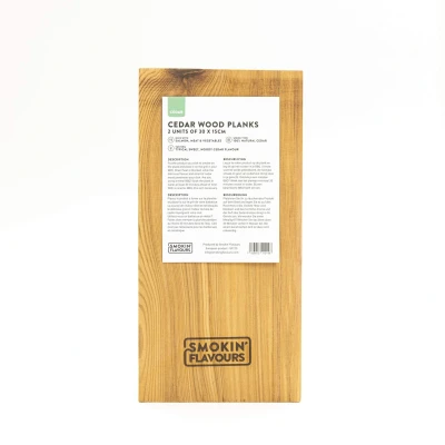 Afbeelding van Smokin&#039; Flavours Smokin’ cederhouten planken 2 Stuks