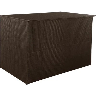Afbeelding van Tuinbox 150x100x100 cm poly rattan bruin