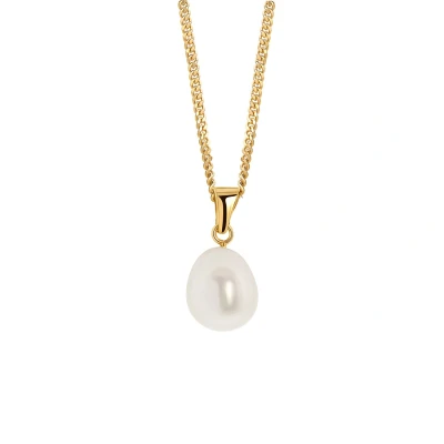 Afbeelding van Gouden Ketting Dames met Parel Hanger 14kt Goud Parelketting Miore