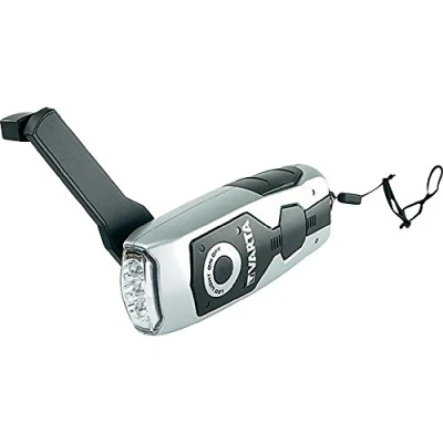 Image de VARTA lampe Torche à manivelle LED rechargeable, Dynamo Light, de poche dynamo, indépendante la batterie, 1 minute durée d&#039;éclairage 30 minutes, antichoc et anti éclaboussures