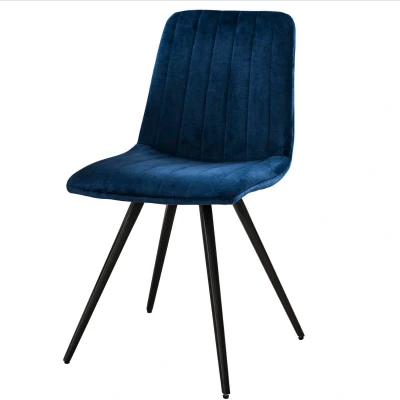 Afbeelding van Victor eetkamerstoel velvet blauw