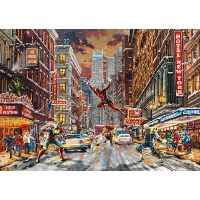 Afbeelding van Schmidt Spiele puzzel Marvel Deadpool Snow Day, Thomas Kinkade, voor volwassenen, 1000 stukjes, 59959