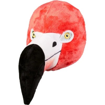 Afbeelding van Boland Pluchen gezichtsmasker Flamingo Volwassenen Hawaii Dieren Grappig Fout Carnaval