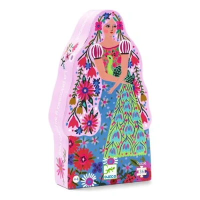 Image de Puzzle Djeco La princesse et son paon 36 pièces