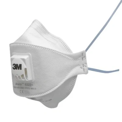 Afbeelding van 3M Masque poussière 9322+ FFP2 NR D, p/10, 3M, Blanc Convient aux l&#039;élevage d&#039;animaux