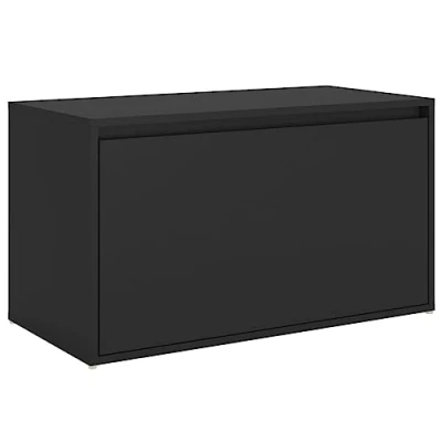 Afbeelding van vidaXL Entreebank 80 x 40 45 cm zwart bewerkt hout