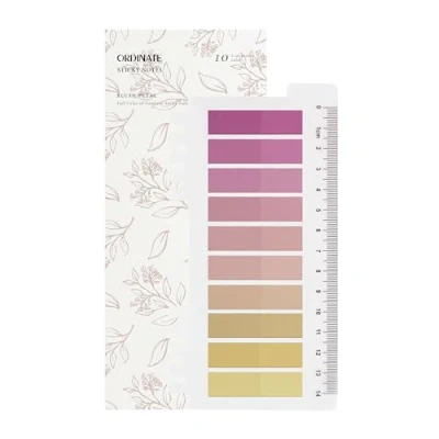 Afbeelding van Ordinate 200 transparante zelfklevende notities voor markering, plakstrips, paginamarkers, esthetische notities, Full Color of Gradient (J stuks Blush Petal)