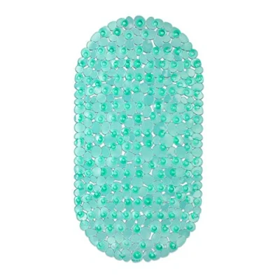 Afbeelding van Relaxdays antislipmat bad steen look wasbaar badmatje antislip douchemat zuignappen 68 x 35,5 cm groen