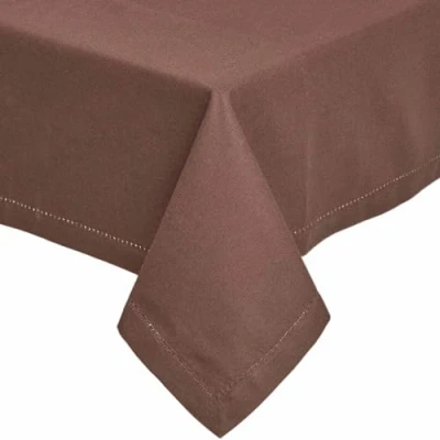 Afbeelding van Homescapes tafelkleed van 100% katoen, 138 x 228 cm, bruin