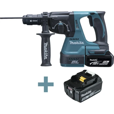 Afbeelding van Makita DHR243RTJ SDS Plus Accu combihamer 18 V 5 Ah Li ion
