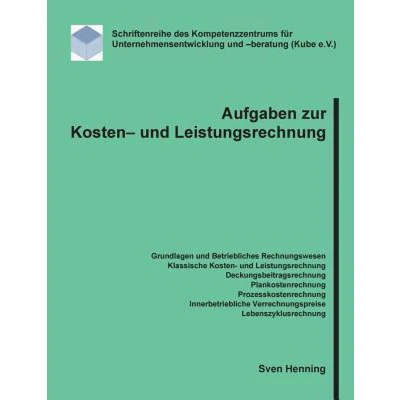 Afbeelding van Aufgaben zur Kosten und Leistungsrechnung