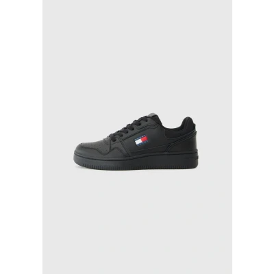 Afbeelding van Tommy Jeans TJM Retro Sneakers laag, Heren, Maat: 40, Black Leer en imitatieleer