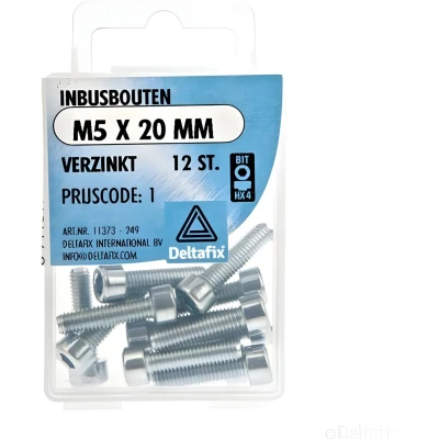 Afbeelding van Inbusbout m5x30mm 8st Deltafix