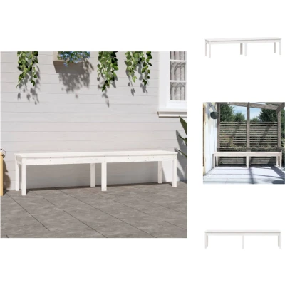 Afbeelding van vidaXL Tuinbank 2 zits 203,5x44x45 cm massief grenenhout wit