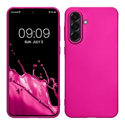 Afbeelding van kwmobile telefoonhoesje geschikt voor Samsung Galaxy A56 5G Hoesje smartphone Back cover in metallic roze