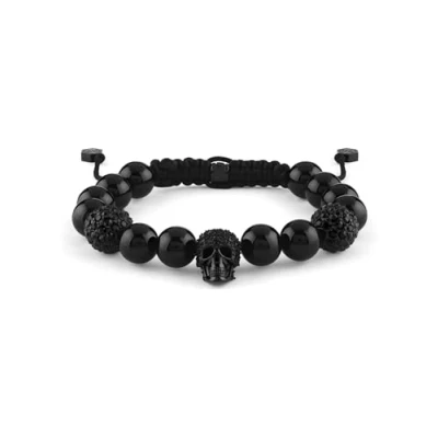 Afbeelding van Philipp Plein Elite herenarmband van textiel en roestvrij staal