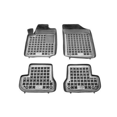 Afbeelding van REZAW PLAST 201216 Vloermatset Rubber voor en achter 4 Zwart Op maat gemaakt CITROËN: C2 Hatchback