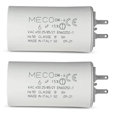 Afbeelding van Condensator, 6 µF, speciaal voor SOMFY rolluiken met kleine kabelschoenen, 2,8 mm