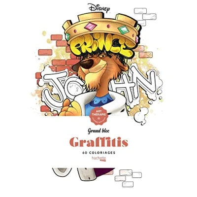 Afbeelding van Disney Grand bloc Graffitis Hachette kleurboek voor volwassenen