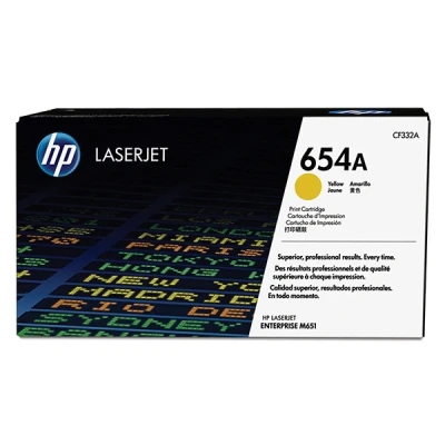 Image de HP 654A toner jaune authentique LaserJet
