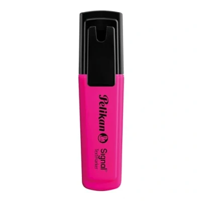Afbeelding van Pelikan Markeerstift Signaal Hot Pink, 1 stuk op blisterkaart