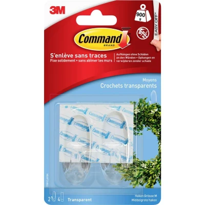 Afbeelding van Bevestigingsstrip Command 3M 2 ovale haken medium