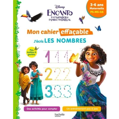 Image de Disney Encanto Mon cahier effaçable J&#039;écris les nombres et je compte (3 6 ans)