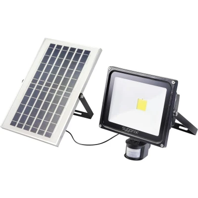 Afbeelding van Sygonix SY 5461112 Spot op zonne energie met bewegingsmelder 50 W Neutraalwit Zwart