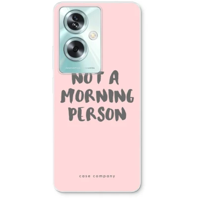 Afbeelding van Case Company® hoesje geschikt voor Oppo A79 Morning person Soft Cover Telefoonhoesje Bescherming aan alle Kanten en Schermrand