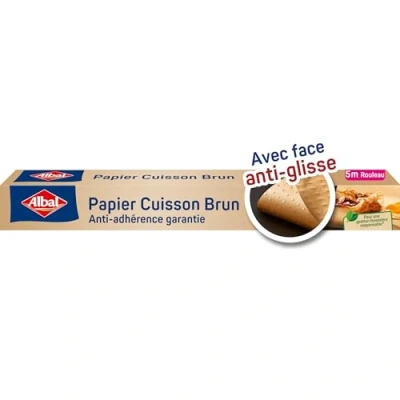 Afbeelding van Albal Bakpapier bruin 5 m Natuurlijke kleur Antislip Anti aanbaklaag