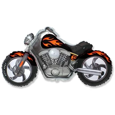 Afbeelding van Ballonim® folieballon verjaardagsdecoratie zwart oranje ca. 80cm