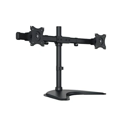 Afbeelding van Multibrackets Monitorstandaard Deskstand Basic Dual Tafel standaard 2 schermen zwart