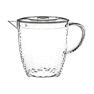 Afbeelding van 5Five Sapkan/schenkkan karaf met deksel 2 liter/2000 ml transparant kunststof 20 x 24 cm